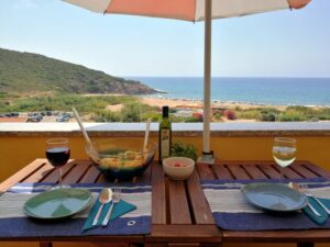 Aquamare, Sommerpasta mit Sonnenschirm