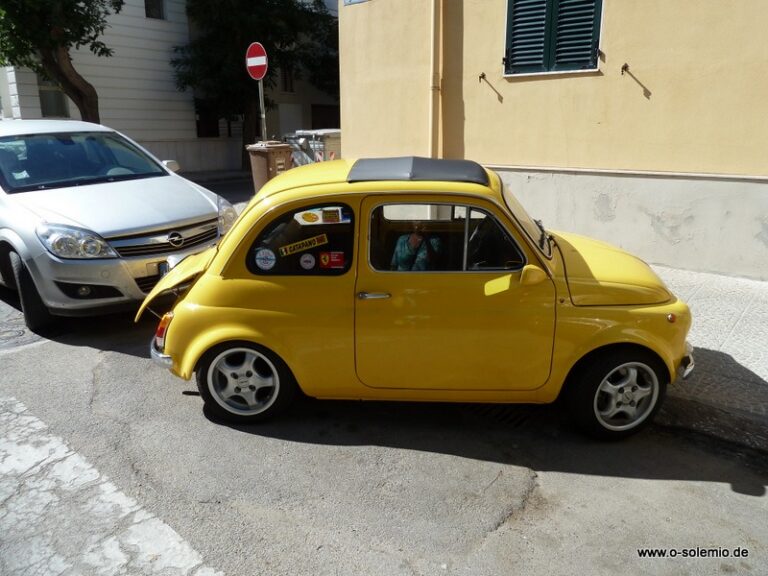 Cinquecento, parken wie aus dem Bußgeldkatalog