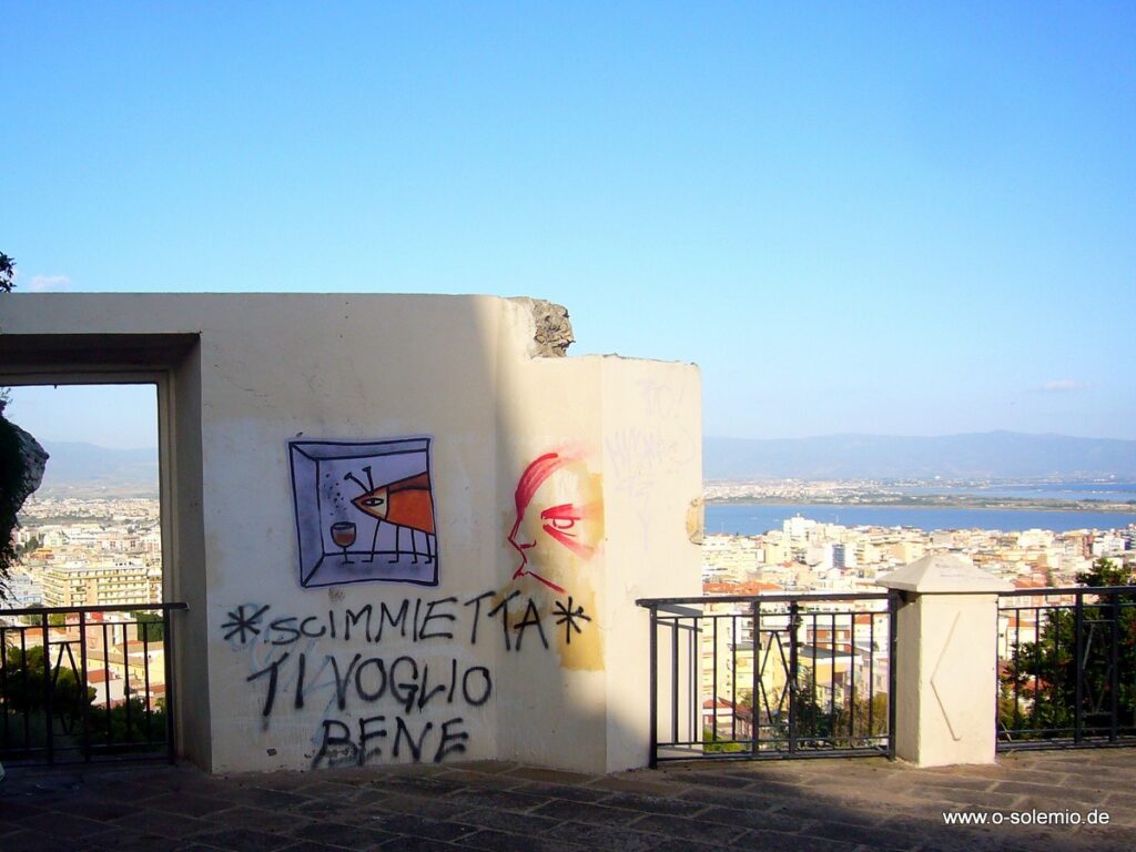 Cagliari mit Graffiti