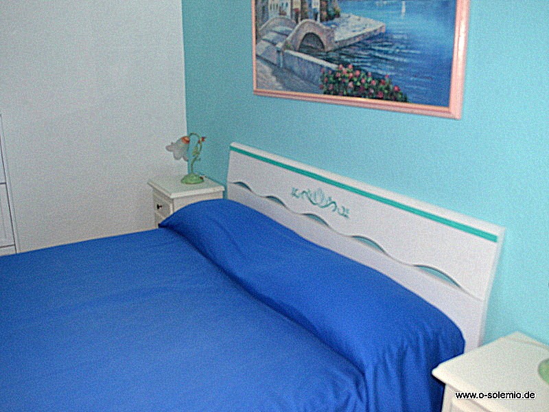 Doppelbett, Ferienhaus Camboni in Costa Rei