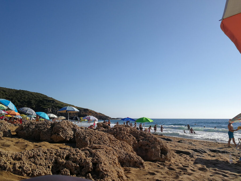 Ferragosto in Porto Alabe am Strand