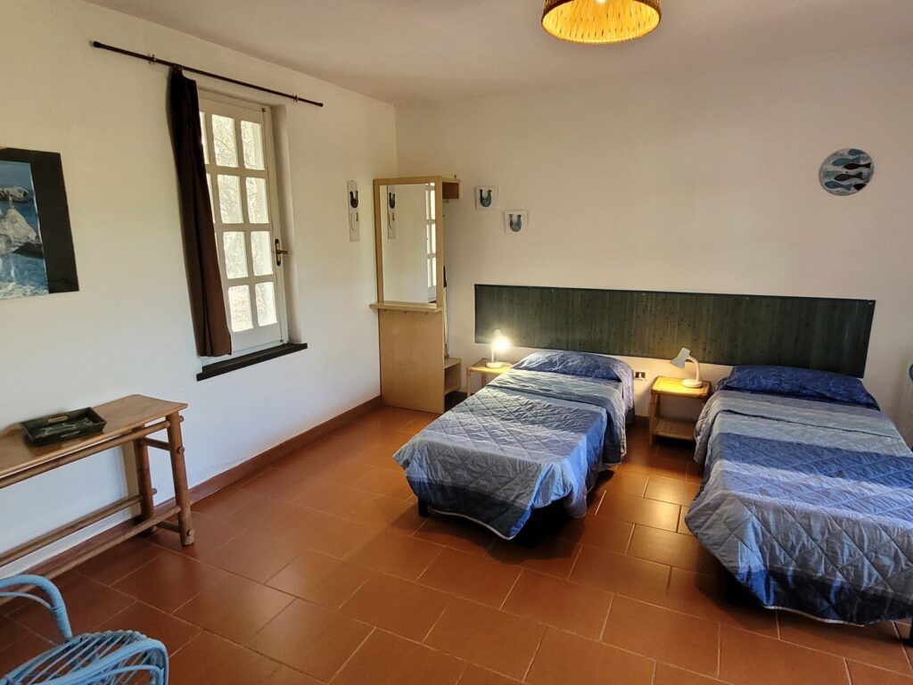 2 Einzelbetten im blauen Schlafzimmer-Villa Magico